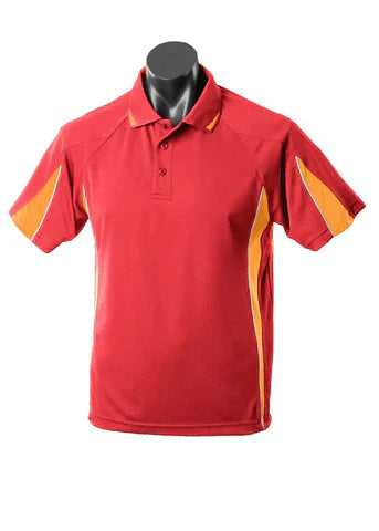 Aussie Pacific Eureka Kids Polo Shirt 3304 Casual Wear Aussie Pacific Red/Gold/White 6 